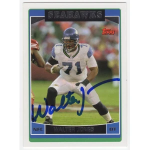 Walter Jones Signed Seattle Seahawks 2006 Topps Football Card #15