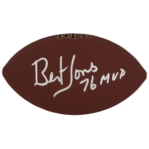 Bert Jones Signed Wilson Super Grip F/S NFL Football w/76 MVP