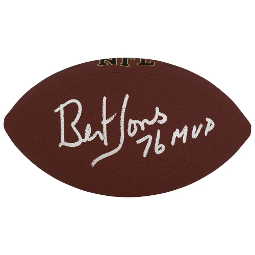 Bert Jones Signed Wilson Super Grip F/S NFL Football w/76 MVP