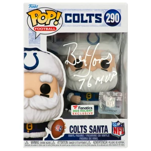 Bert Jones Signed Colts SANTA Funko Pop Doll #290 w/76 MVP