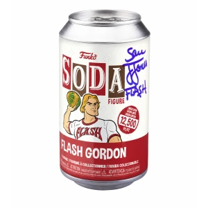 Sam J. Jones Signed Flash Gordon Soda Can Funko Vinyl Figure w/Flash