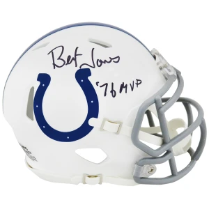 Bert Jones Signed Colts White Speed Mini Helmet w/76 MVP