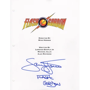 Sam J. Jones Signed Flash Gordon Movie Script Cover Page w/Flash Gordon