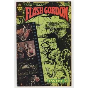 Sam J. Jones Signed Flash Gordon 1980 Whitman #32 The Movie Full Story Part 2 Comic Book w/Flash