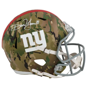 Daniel Jones Signed New York Giants CAMO Riddell Full Size Speed Replica Helmet - (Fanatics)