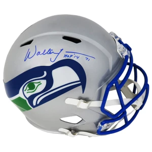 Walter Jones Signed Seattle Seahawks Throwback Riddell Full Size Speed Replica Helmet w/HOF'14