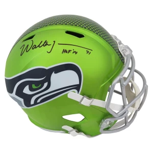 Walter Jones Signed Seattle Seahawks FLASH Riddell Full Size Speed Replica Helmet w/HOF'14