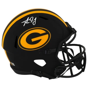 Aaron Jones Signed Green Bay Packers ECLIPSE Riddell Full Size Speed Replica Helmet (Beckett)
