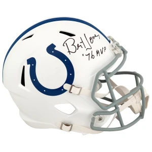 Bert Jones Signed Colts Riddell Full Size Speed Replica Helmet w/76 MVP