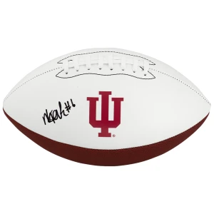 Mikail Kamara Signed Indiana Hoosiers Logo Brands White Logo Football