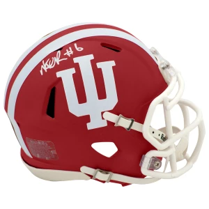 Mikail Kamara Signed Indiana Hoosiers Riddell Speed Mini Helmet