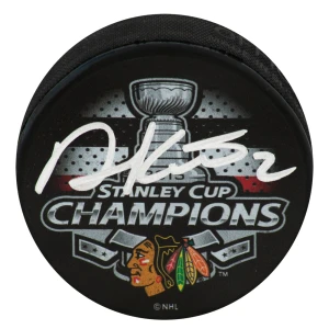 Duncan Keith Signed Chicago Blackhawks 2015 Stanley Cup Champs Logo Hockey Puck