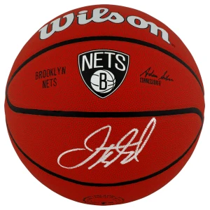 Jason Kidd Signed Brooklyn Nets Logo Wilson NBA Basketball