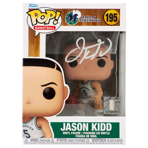 Jason Kidd Signed Dallas Mavericks NBA Funko Pop Doll #195
