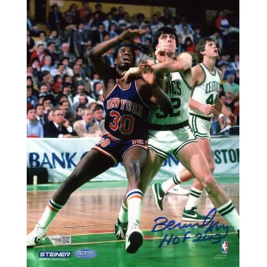 Bernard King Signed New York Knicks vs Celtics Action 8x10 Photo w/HOF 2013 - (Fanatics)