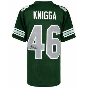 Noah Knigga Signed Green Custom College Football Jersey