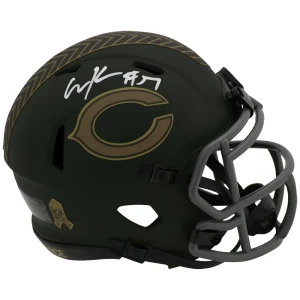 Olin Kreutz Signed Chicago Bears 2025 SALUTE Riddell Speed Mini Helmet
