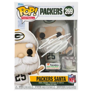Eddie Lacy Signed Green Bay Packers SANTA Funko Pop Doll #269