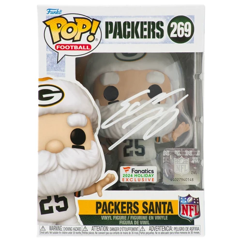 Eddie Lacy Signed Green Bay Packers SANTA Funko Pop Doll #269