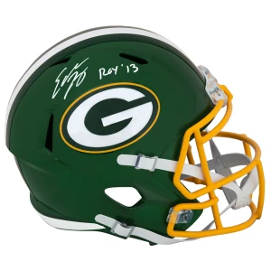 Eddie Lacy Signed Green Bay Packers FLASH Riddell Full Size Speed Replica Helmet w/ROY'13