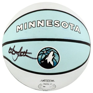 Christian Laettner Signed Wilson Minnesota Timberwolves The City NBA Logo Basketball