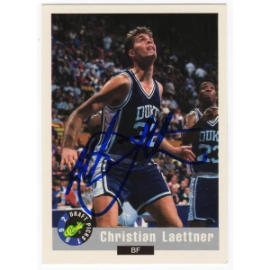 Christian Laettner Signed 1992 Classic Draft Picks Basketball Trading Card #43