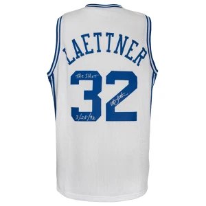 Christian Laettner Signed White Custom College Basketball Jersey w/The Shot 3-28-92