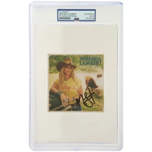 Miranda Lambert Signed 'Postcards From Texas' 5x5 CD Insert Card - (PSA/DNA Encapsulated)