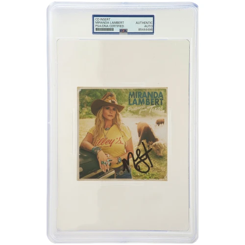 Miranda Lambert Signed 'Postcards From Texas' 5x5 CD Insert Card - (PSA/DNA Encapsulated)