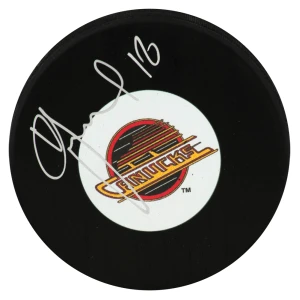 Igor Larionov Signed Vancouver Canucks (Medium) Logo Hockey Puck