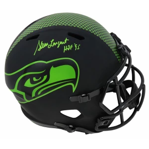 Steve Largent Signed Seattle Seahawks Eclipse Riddell Full Size Speed Replica Helmet w/HOF'95 (In Green)