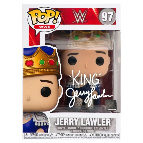 Jerry Lawler Signed 'Jerry Lawler' WWE Funko Pop Doll #97 w/King