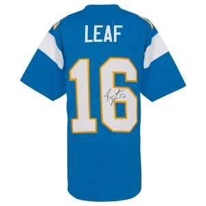 Ryan Leaf Signed Powder Blue Custom Football Jersey