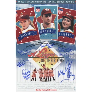 A League Of Their Own Cast Signed 11x17 Movie Poster (7 Signatures-w/Character Names)