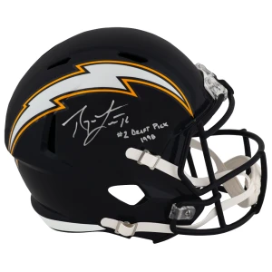 Ryan Leaf Signed Chargers T/B Navy Riddell Full Size Speed Replica Helmet w/#2 Draft Pick 1998