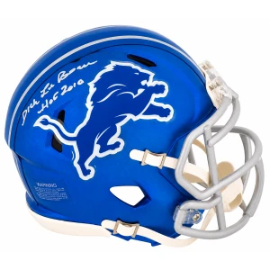 Dick LeBeau Signed Detroit Lions FLASH Riddell Speed Mini Helmet w/HOF 2010