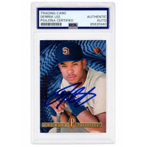 Derrek Lee Signed Padres 1994 SP Foil Rookie Baseball Card #10 - (PSA Encapsulated)