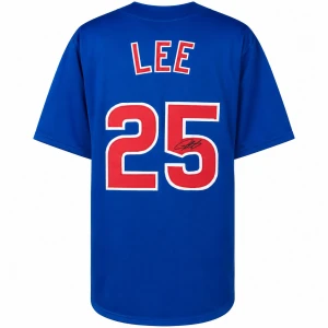 Derrek Lee Signed Blue Custom Baseball Jersey