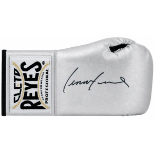 Lennox Lewis Signed Clete Reyes Silver Boxing Glove