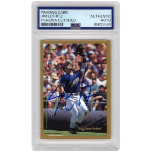 Jim Leyritz Signed Padres Baseball Trading Card (Various) - (PSA Encapsulated)