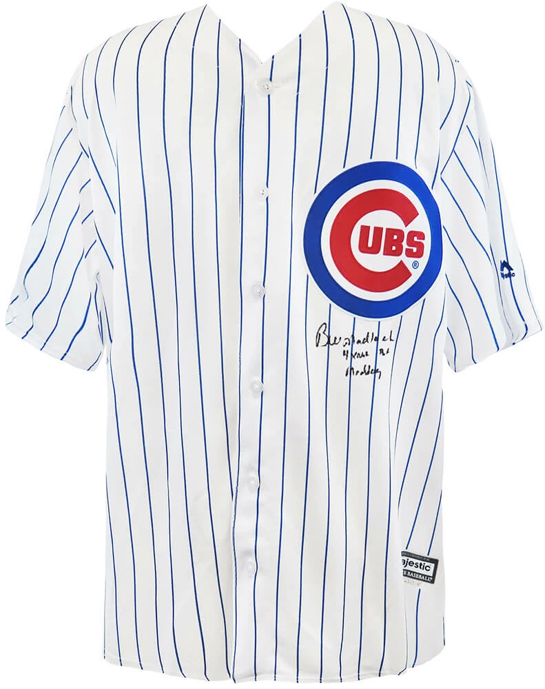Bill Madlock Signed Chicago Cubs White Pinstripe Majestic Replica Baseball Jersey w/Mad Dog, 4x NL BC