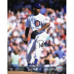 Pat (Patrick) Mahomes Sr. Signed Chicago Cubs White Jersey Pitching 8x10 Photo