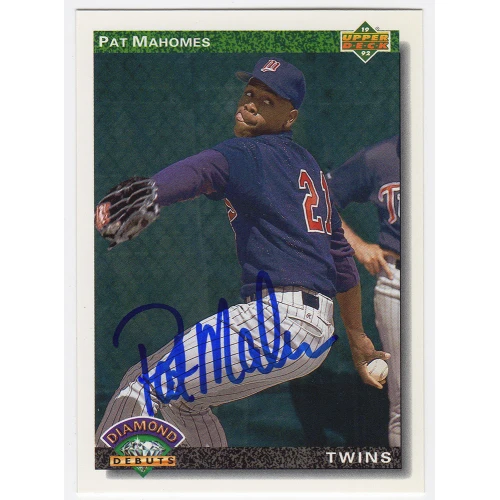 Pat (Patrick) Mahomes Sr. Signed Minnesota Twins 1992 Upper Deck Rookie Baseball Card #776