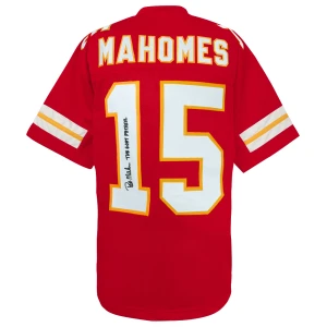 Pat (Patrick) Mahomes Sr. Signed Red Custom Football Jersey w/The Goatfather