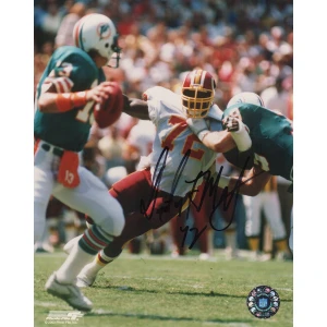 Dexter Manley Signed Washington Football Team Action vs Dolphins 8x10 Photo