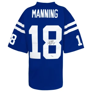 Peyton Manning Signed Indianapolis Colts Blue M&N 1998 Style NFL Legacy Premier Football Jersey - (Fanatics)