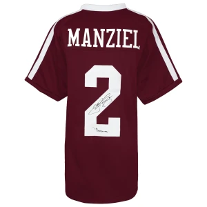 Johnny Manziel Signed Maroon Custom Football Jersey w/12 Heisman