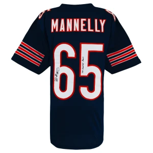 Patrick Mannelly Signed Navy Custom Football Jersey w/100 Greatest Bears