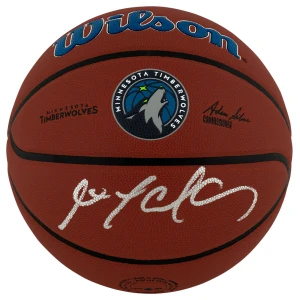 Stephon Marbury Signed Minnesota Timberwolves Logo Wilson NBA Basketball