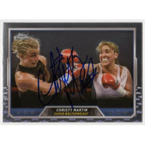 Christy Martin Signed 2024 Topps Chrome Boxing Trading Card #71